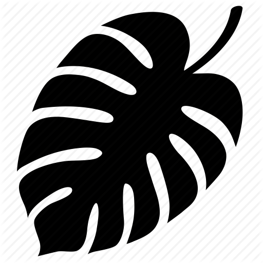 Силуэт тропических листьев