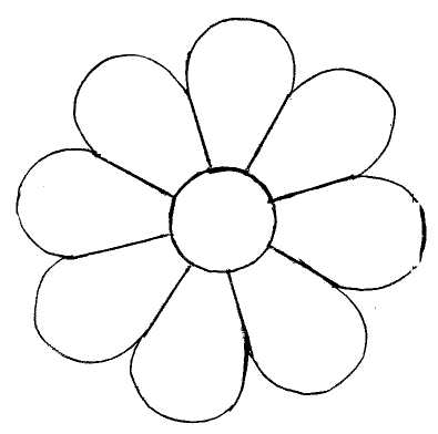 Цветочек раскраска для детей