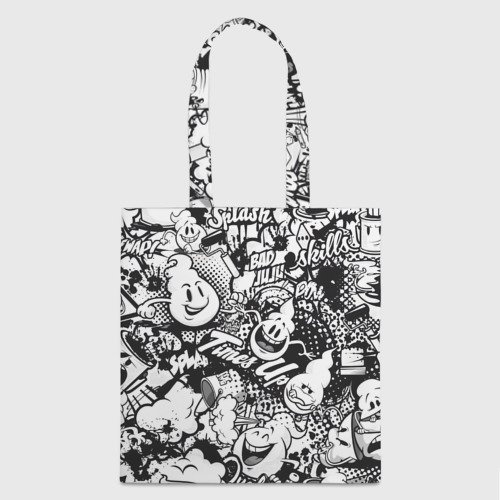 Шоппер черно белый