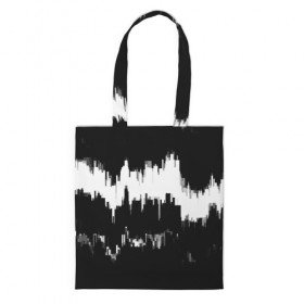 Шоппер черный с принтом