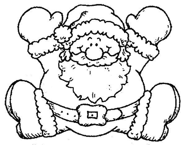 Санта Клаус трафарет