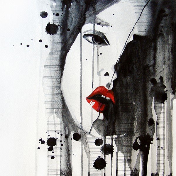 Черно белые картины с ярким акцентом