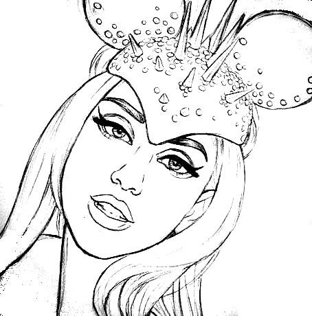 Раскраска леди Гага