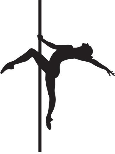 Девушка на пилоне силуэт