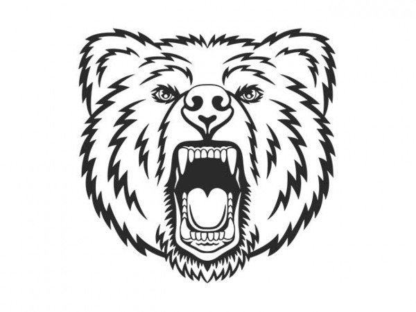 Очертания морды медведя