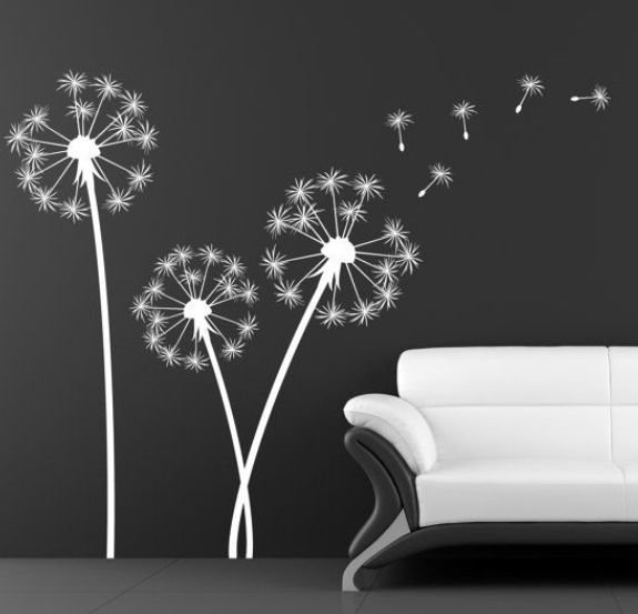 Трафареты для декора стен одуванчик
