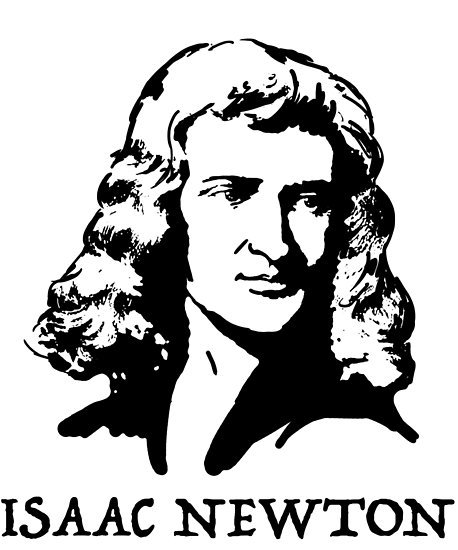 Исаак ньютон рисунок черно белый (39 фото)