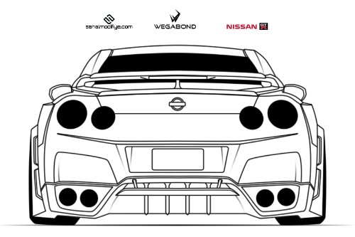 Раскраска Ниссан Скайлайн GTR r35