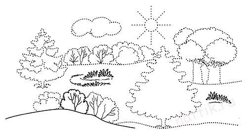 Осеннее дерево раскраска