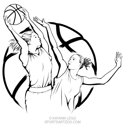 Женский баскетбол вектор