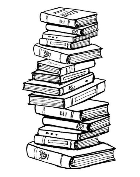 Стопка книг рисунок