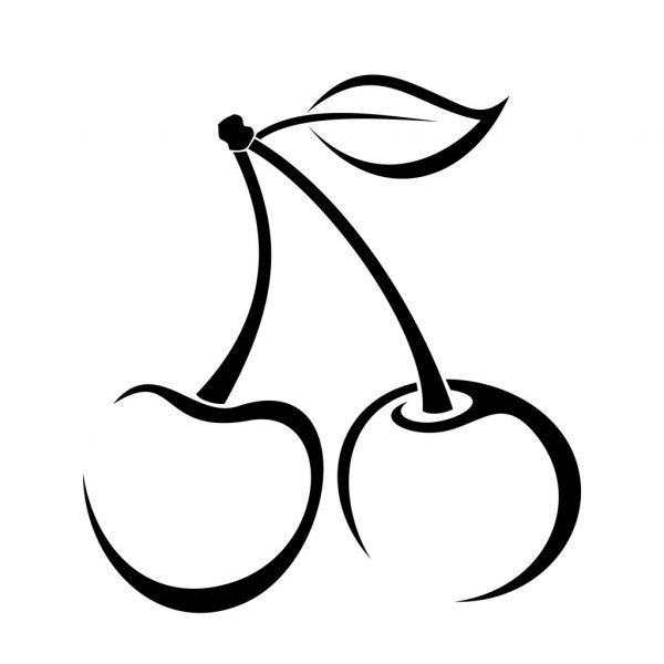 Тату Вишенки эскиз