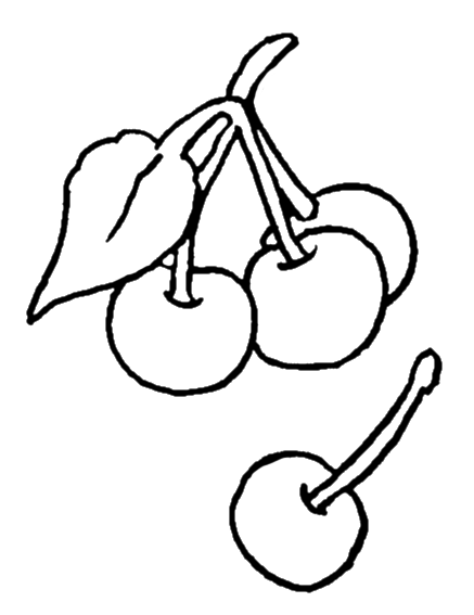 Вишня раскраска
