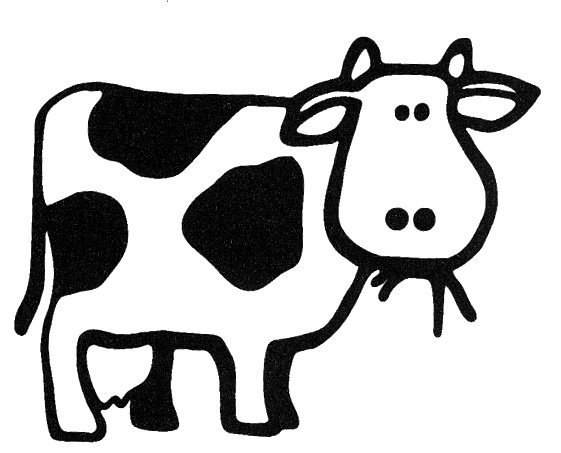 Трафарет коровы для вырезания