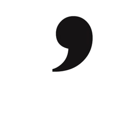 Запятая на прозрачном фоне