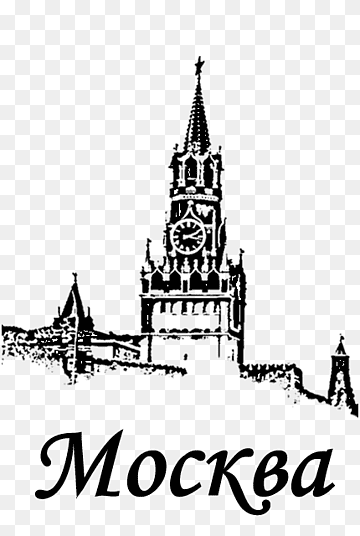 Контурное изображение Москвы