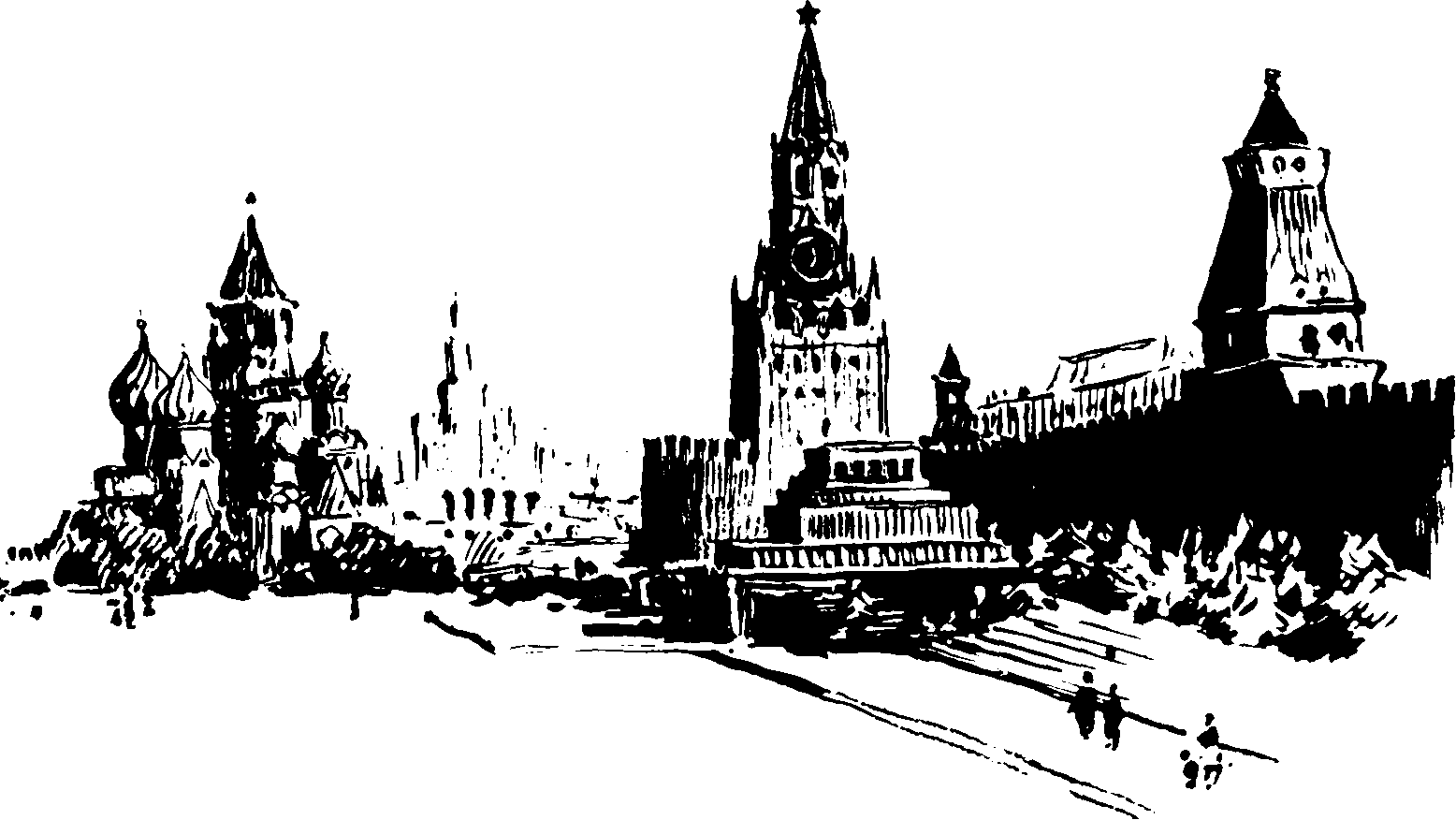 Силуэт Кремля в Москве
