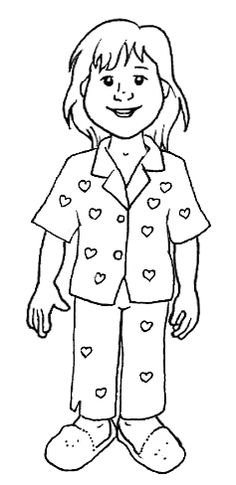 Пижамы вектор контур