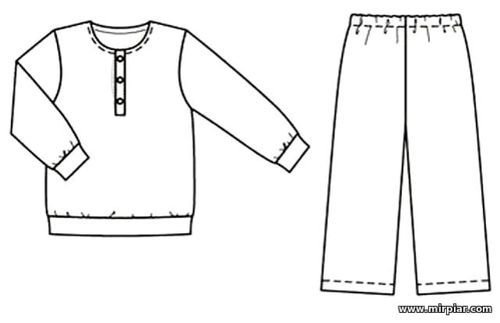 Пижама силуэт