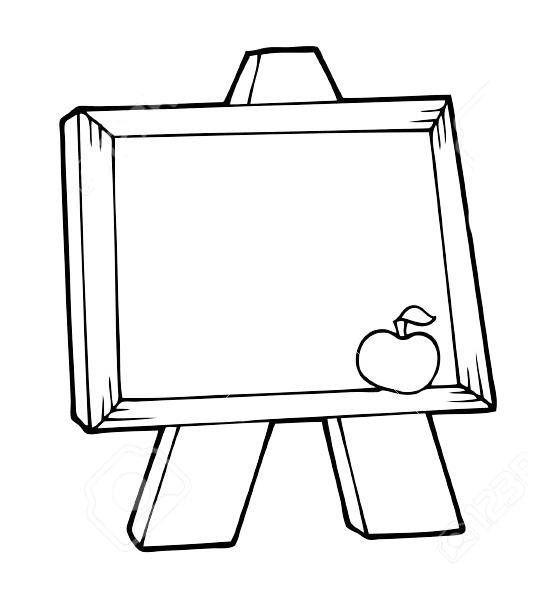Школьная доска раскраска