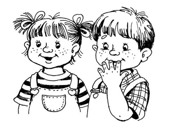 Логопед и дети раскраска для детей