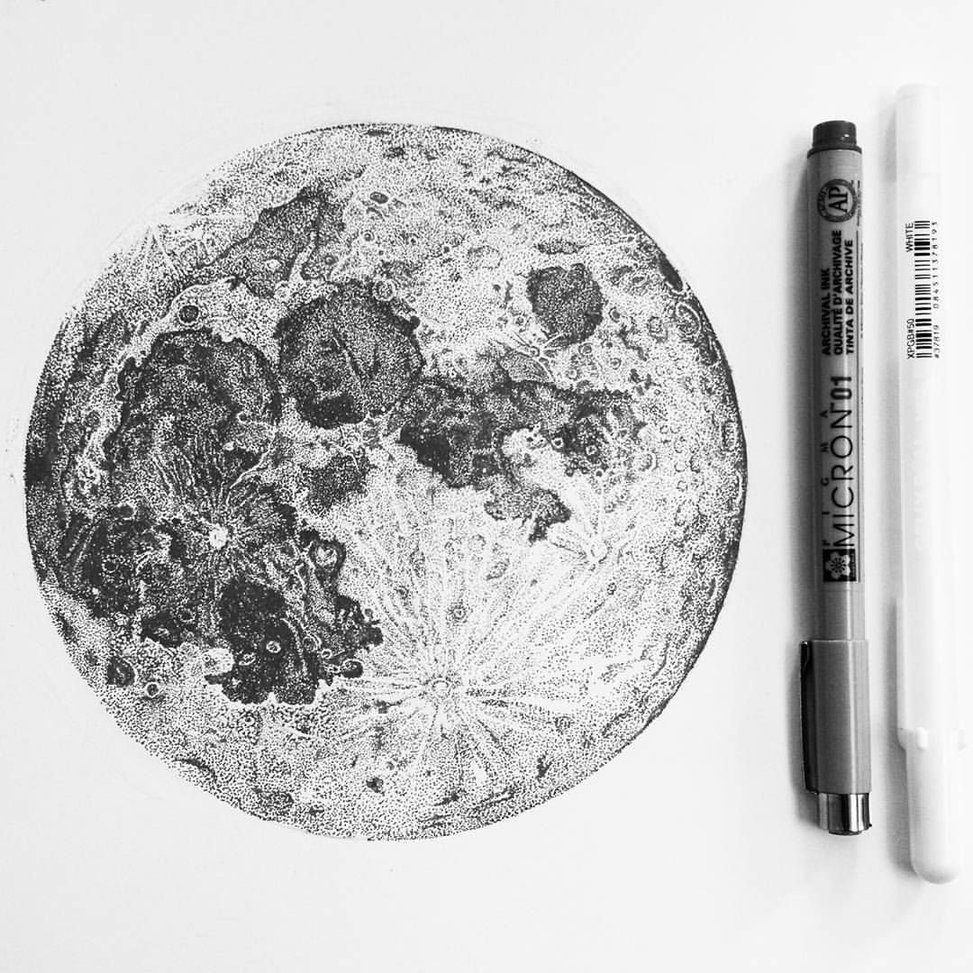 Луна эскиз