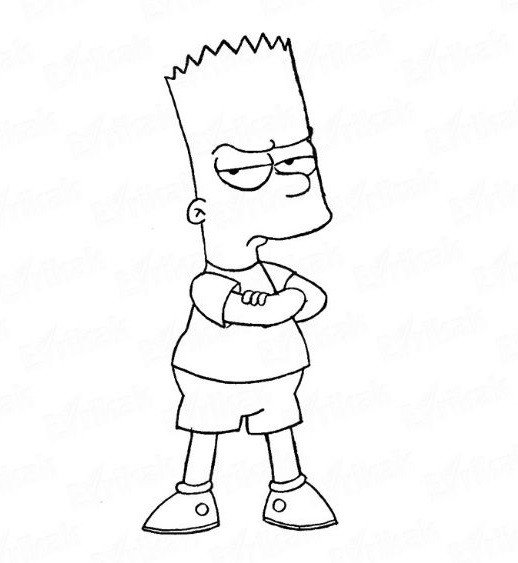Барт симпсон картинки для срисовки