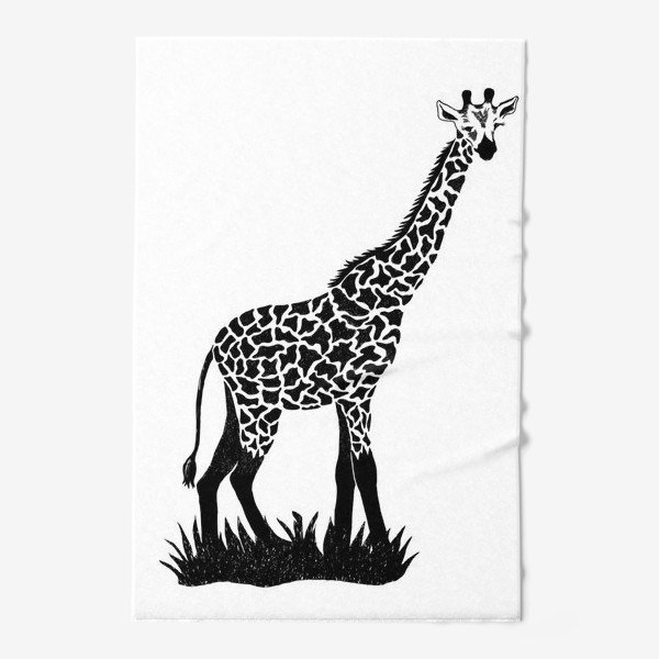 Жираф черно белый
