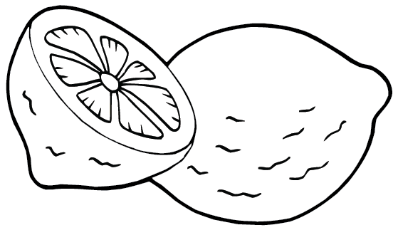 Долька лимона раскраска