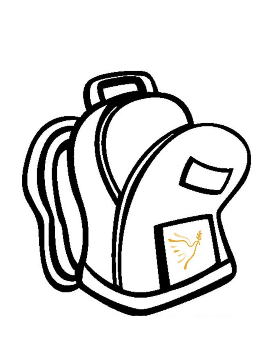Раскраска рюкзак школьный