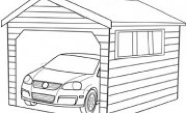 Гараж раскраска