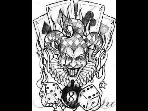 Татуировка карточный Джокер