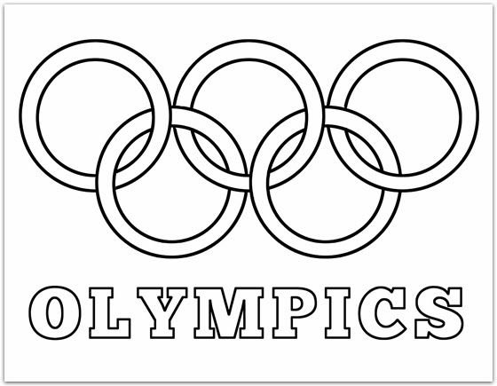 Раскраска Олимпийские кольца для детей