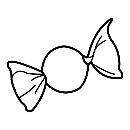 Конфетка раскраска для детей