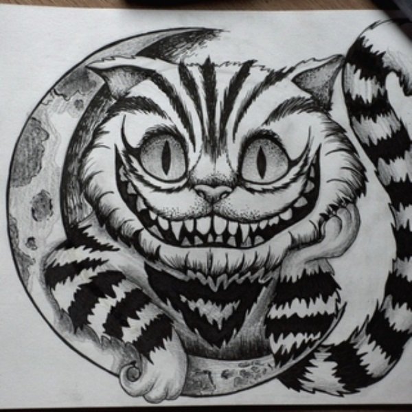 Чеширский кот эскиз