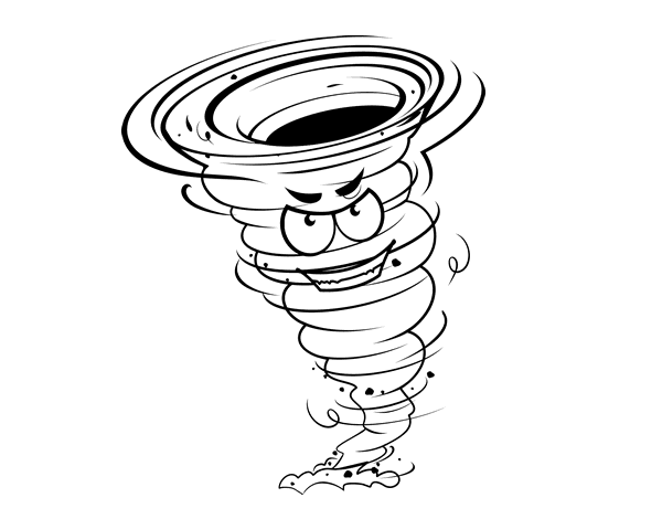 Торнадо раскраска для детей