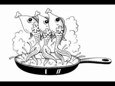 Блюда из рыбы раскраска