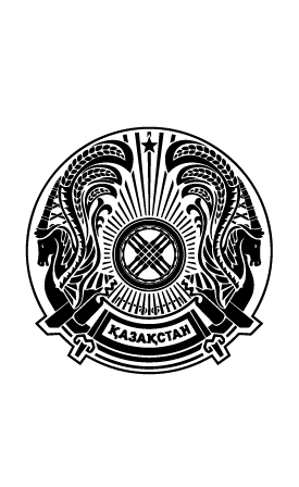 Герб Казахстана черно белый
