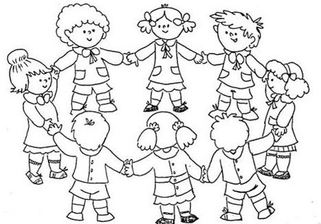 Хоровод раскраска для детей