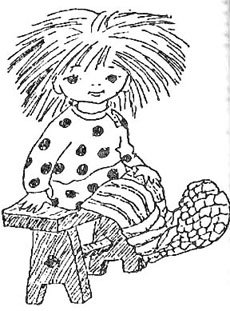 Домовенок Кузька Александрова раскраска