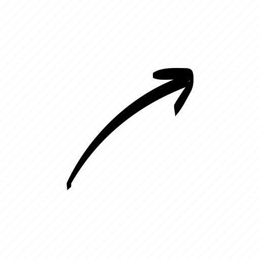 Белая рукописная стрелка