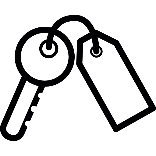 Пиктограмма ключ с биркой