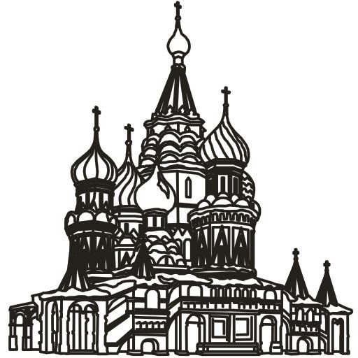 Храм Василия Блаженного вектор