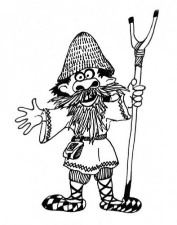 Леший черно белый