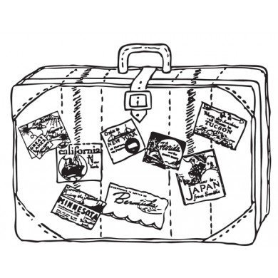 Чемодан раскраска