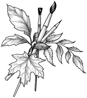 Осенний букет раскраска для детей