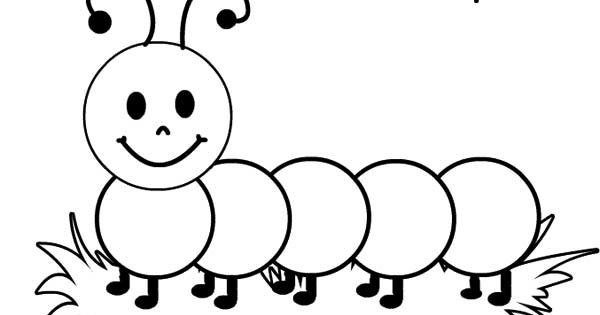 Гусеница рисунок черно белый для детей (45 фото)