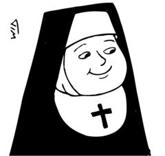 Девушка с факом нарисованная