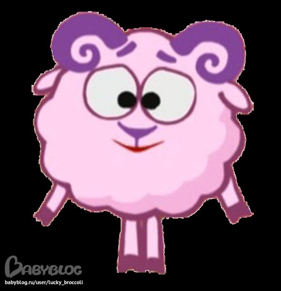 Раскраска Лосяша из смешариков