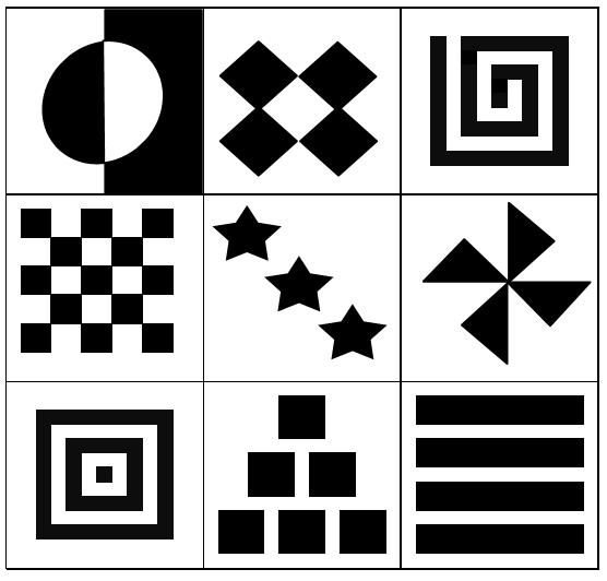 Черно белые карточки для малышей